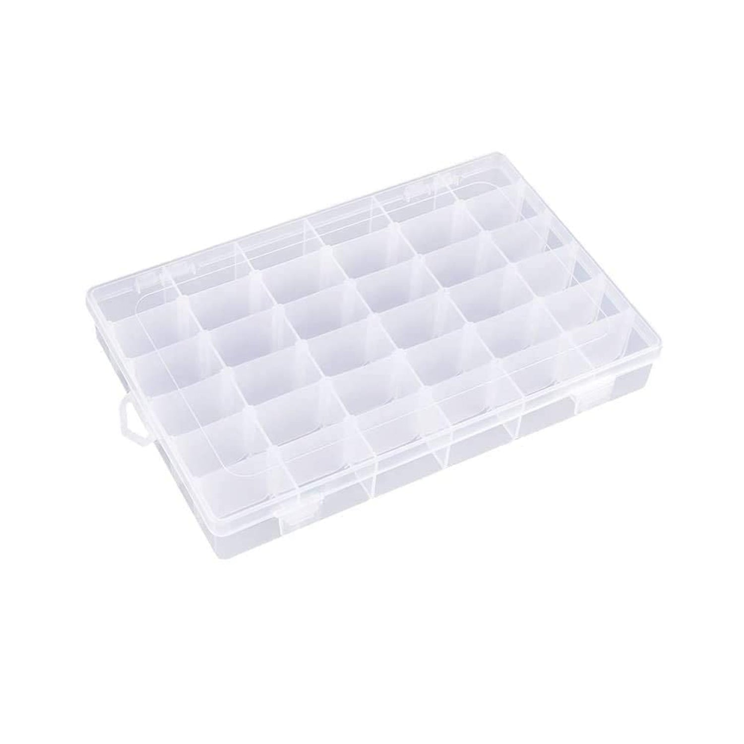 7673 36 Grids Clear Plastic Organizer Box with Adjustable Compartment Dividers, Jewellery Storage Organizer Collection Box (1 pc ) DeoDap 7673 36 Grids Clear Plastic Organizer Box with Adjustable Compartment Dividers, Jewellery Storage Organizer Collection Box (1 pc ) DeoDap